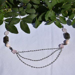 Rarities Rose Quartz and Labradorite Necklace